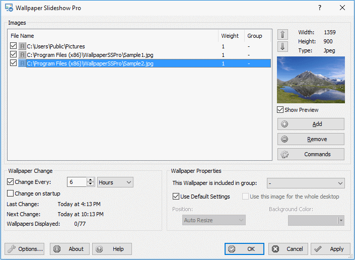 Windows 8 Wallpaper Slideshow Pro full