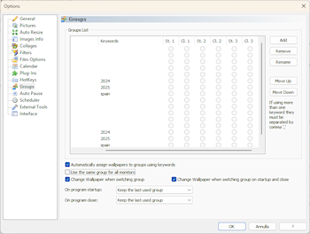 Wallpaper Slideshow Pro 6 - Per-Monitor Startup and Shutdown Groups