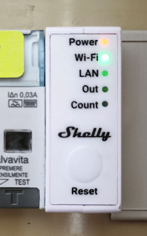 the Shelly Pro EM 50 installed in the electrical panel used to display electricity info in gphotoshow photo frame