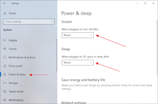 Windows Power Options