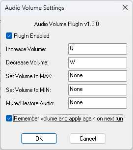 AudioVolume Plugin